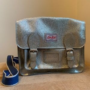 Cath Kids of London Silver Metallic Glitter Small Convertible Bag